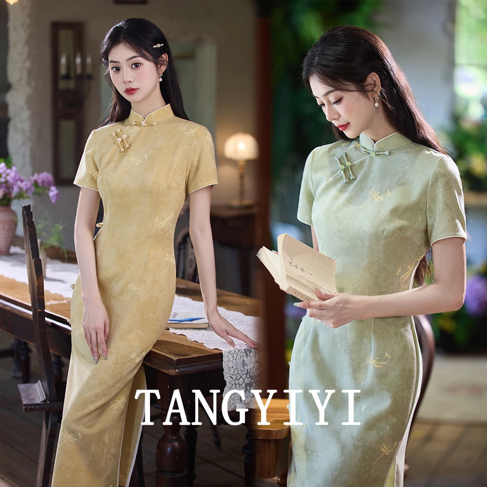 新中式改良旗袍连衣裙女装新国风改良气质日常高贵夏季薄款高级感