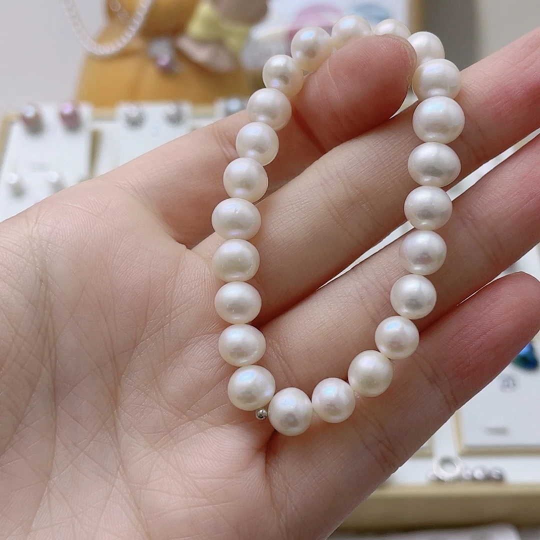 翎***熙手绳淡水珍珠银S925镶嵌