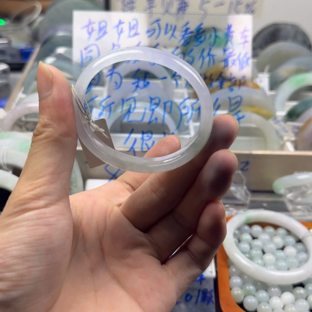 未镶嵌手镯定制翡翠53糯冰紫贵妃超级推荐