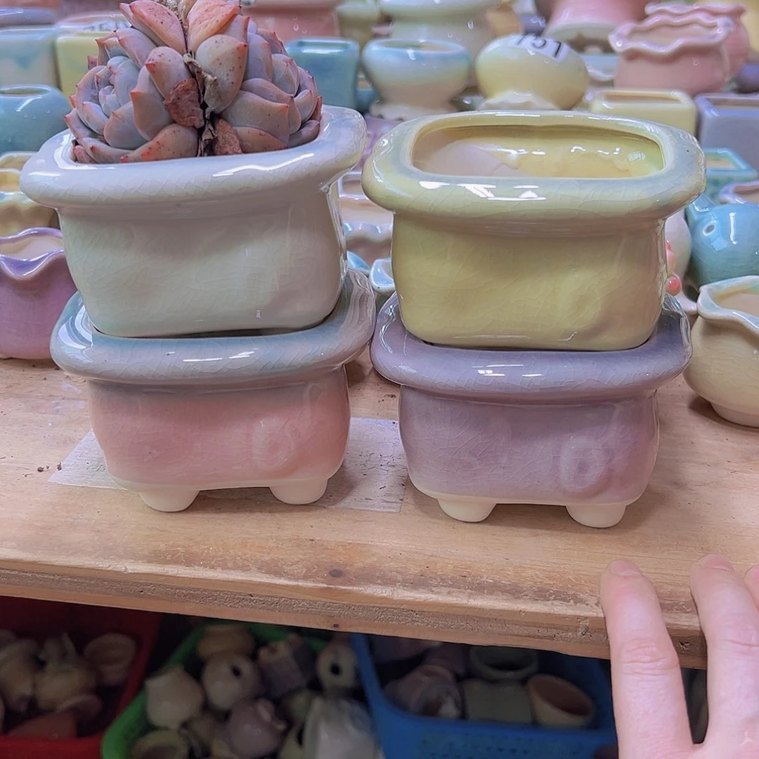 陶瓷花盆当场满12包邮