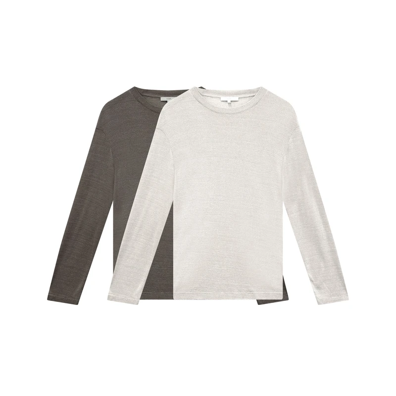 FOURHER 流光灵感 银丝微闪薄透时髦感 长袖打底衫