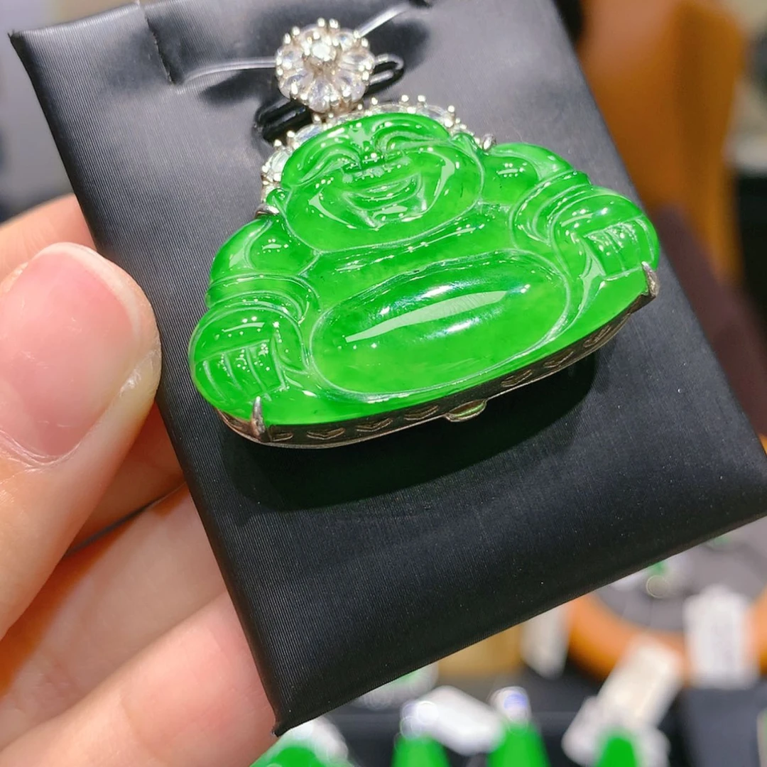 【闪购商品】颈饰银S925镶嵌翡翠4柒姐