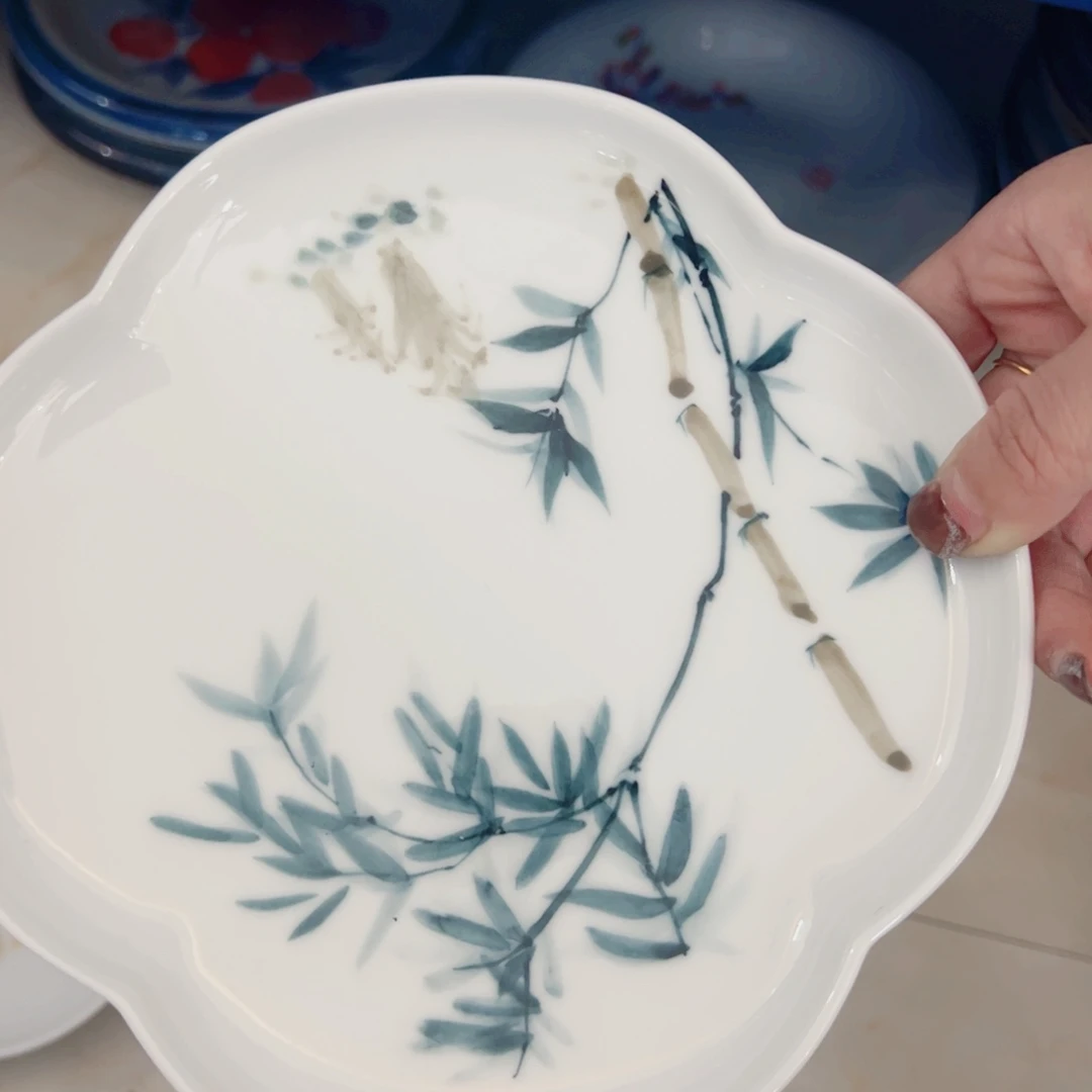 瓷片靖***景德镇陶瓷手工手绘制作