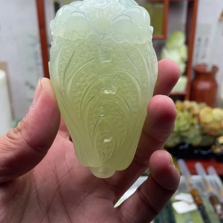 岫玉未镶嵌四大名玉手把