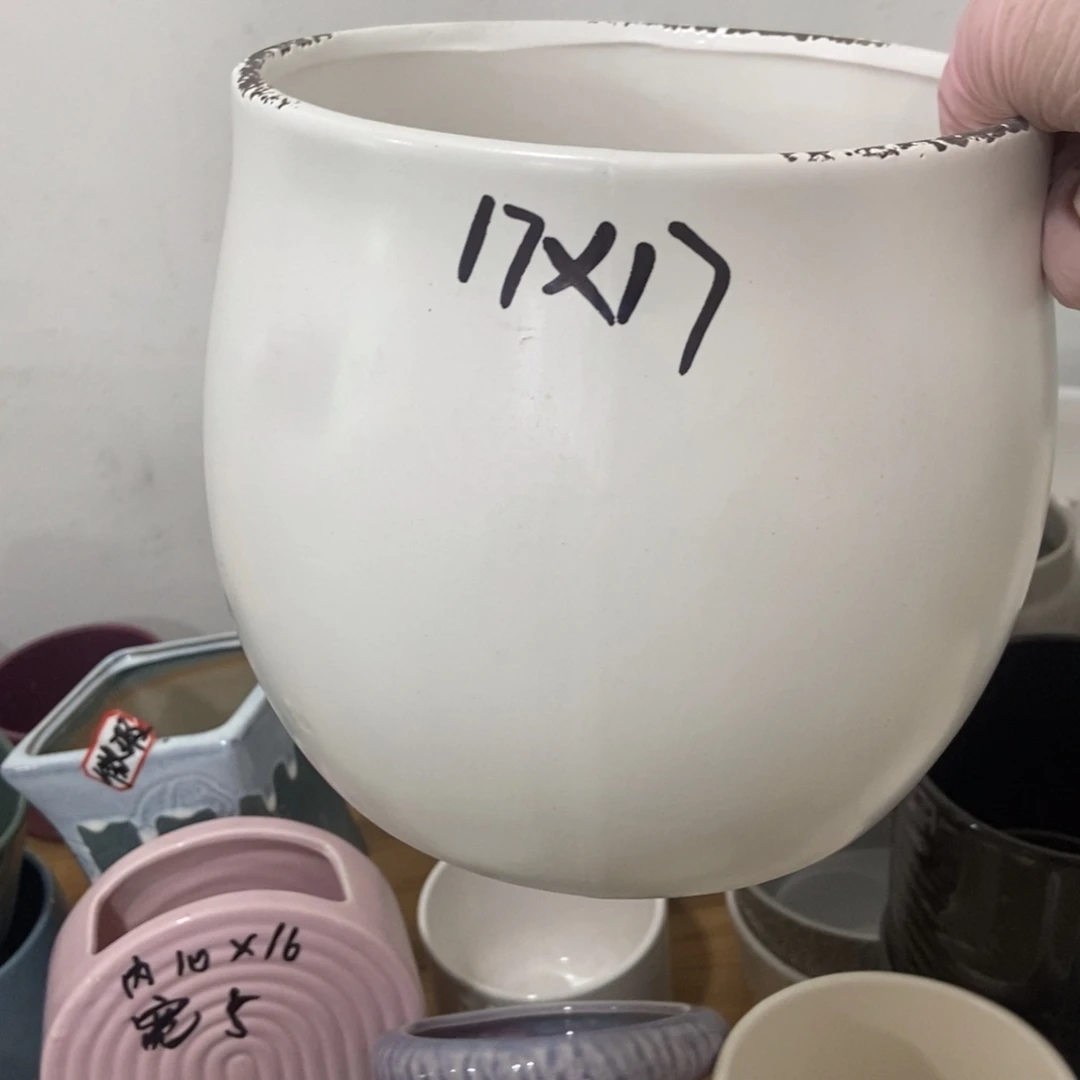 红陶高温陶瓷花盆