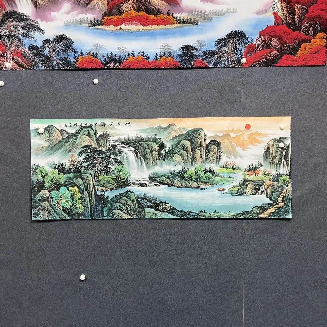 国画小六尺山水一副