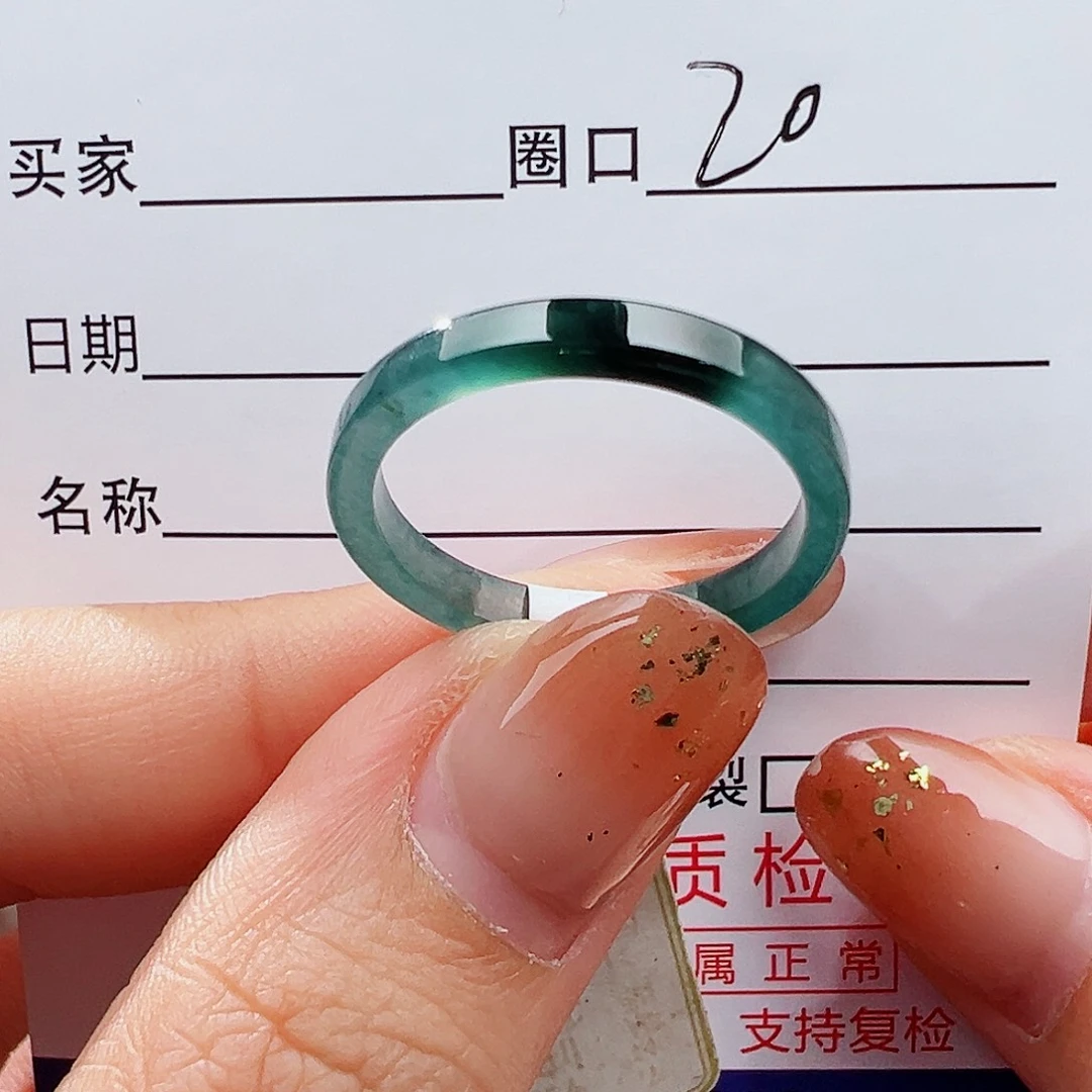 猫***~翡翠未镶嵌戒指戒指