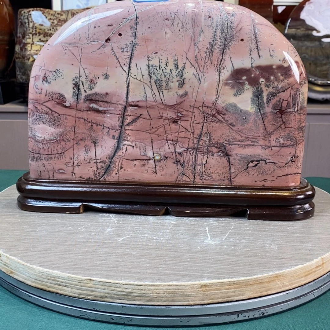 石材广西国画石草花石