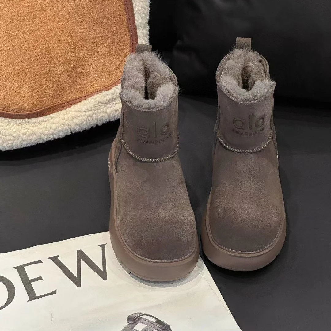 棉鞋保暖时尚雪地靴休闲棉靴厚款短筒时尚