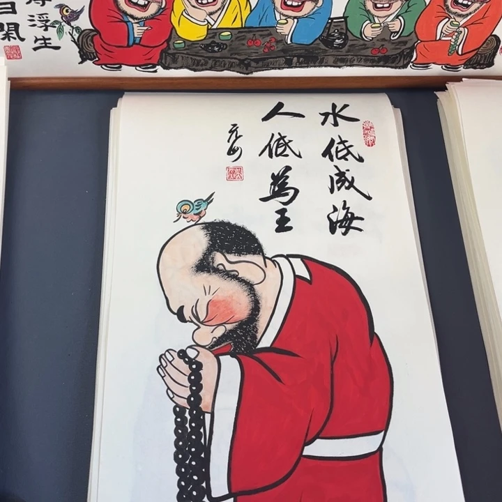国画纯手绘禅意画作品