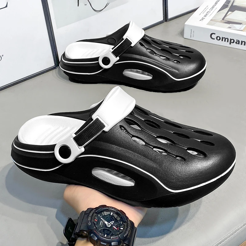 洞洞鞋男士夏季外穿情侣时尚包头凉鞋防滑开车沙滩凉拖鞋8806