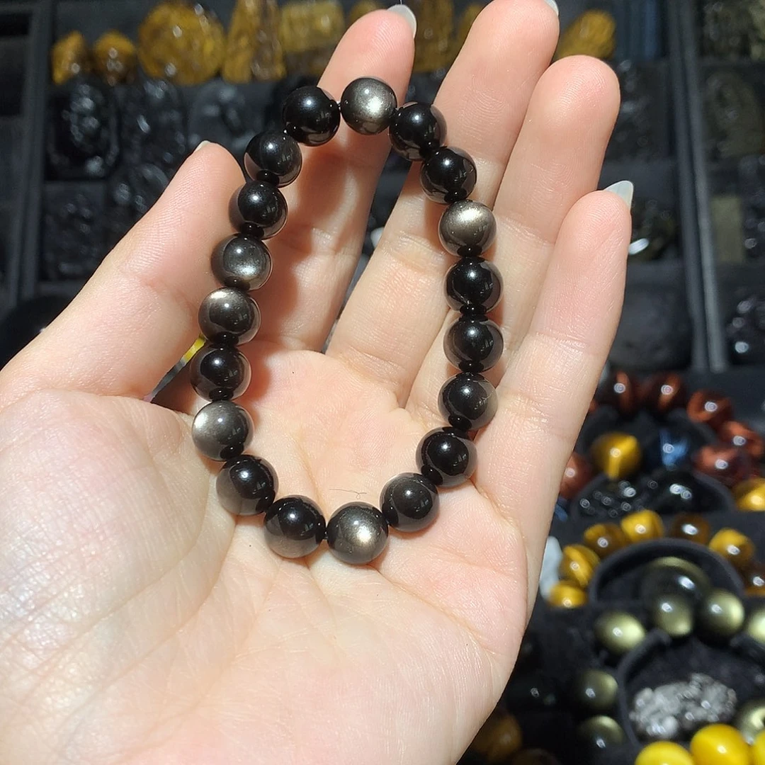 黑曜岩手链未镶嵌洛*