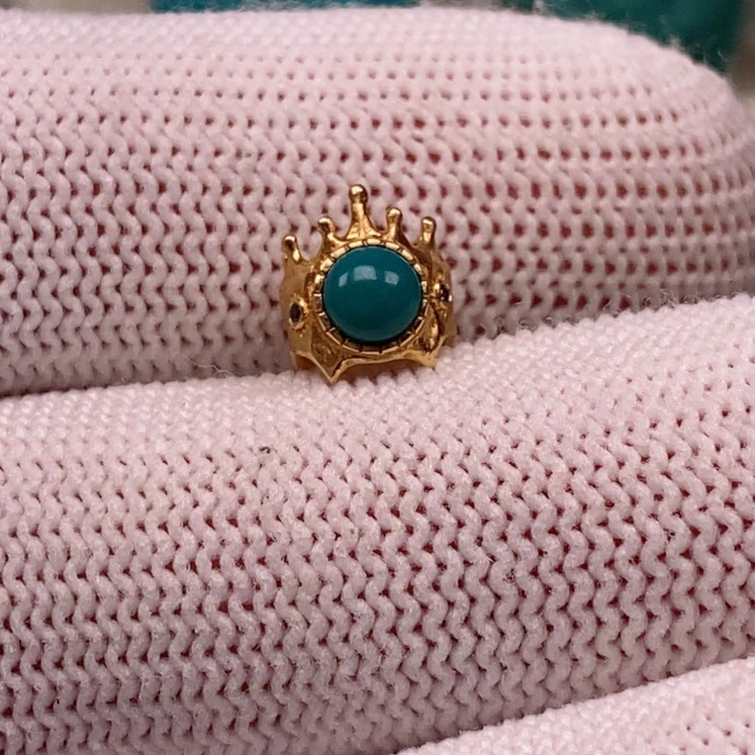 18K金镶嵌绿松石珠宝奇石Aa413