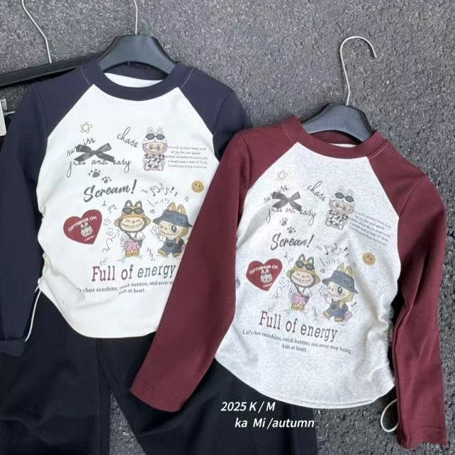 【秋上新】女童打底衫春秋新款儿童长袖t恤宝宝小女孩洋气秋季上衣