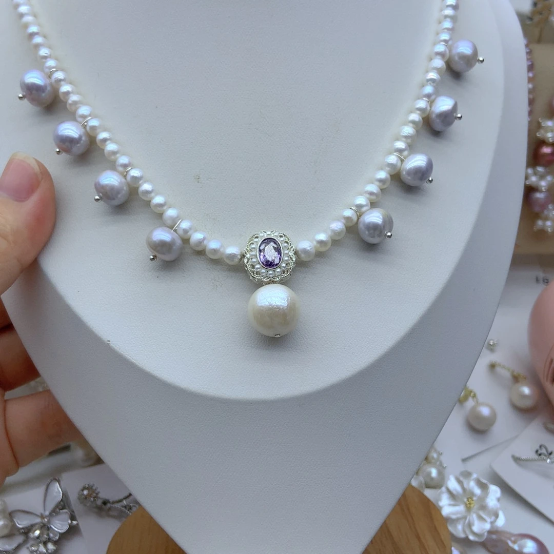 素***素颈饰未镶嵌淡水珍珠