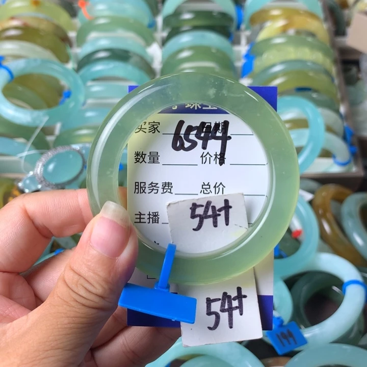 蛇纹石玉未镶嵌手镯6544
