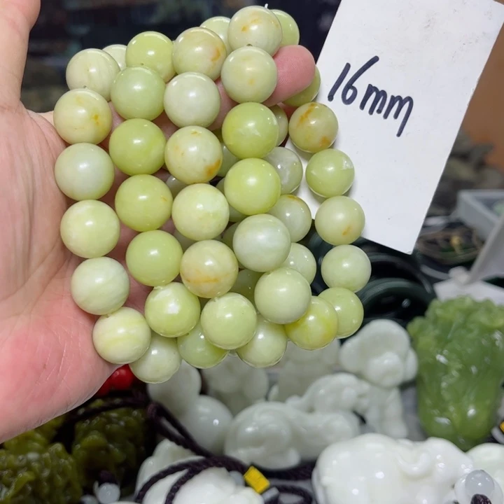 蛇纹石玉手串多样性发货未镶嵌