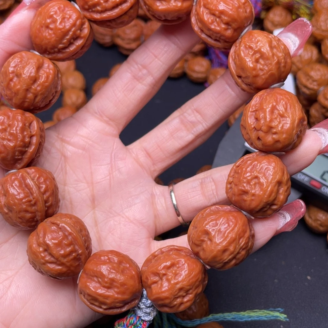 文玩核桃手串时***好 桃心一根筋