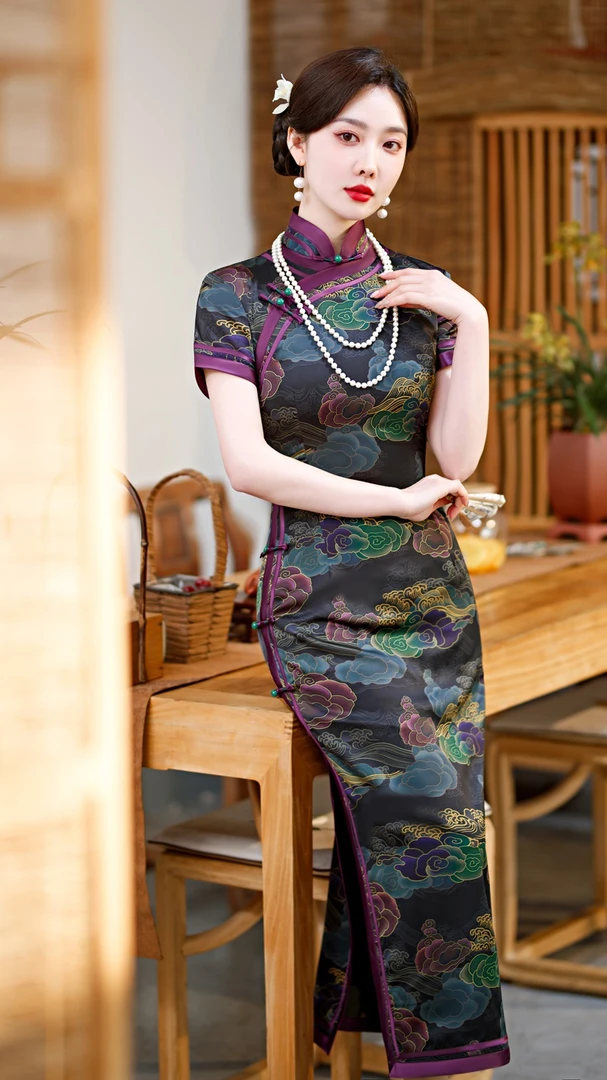 嫣然 新款优雅旗袍日常气质文艺安诗歌