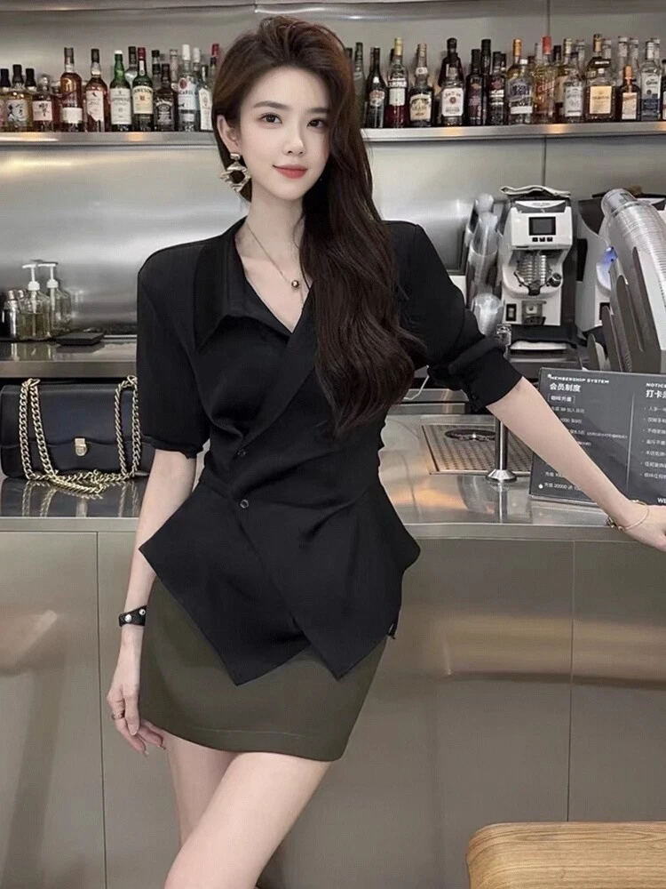 法式风通勤朋克风轻职风时尚套装夏季赫本风连衣裙