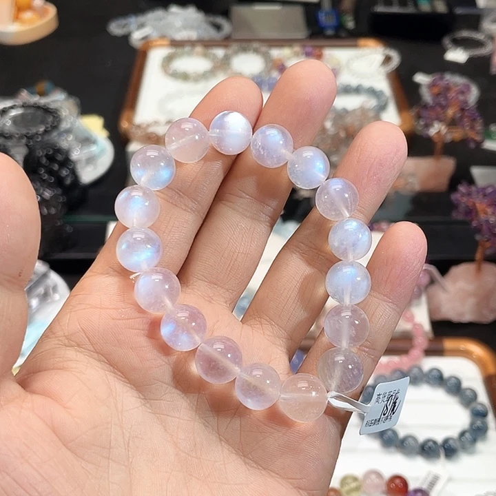 手串月光石未镶嵌12+蓝月光