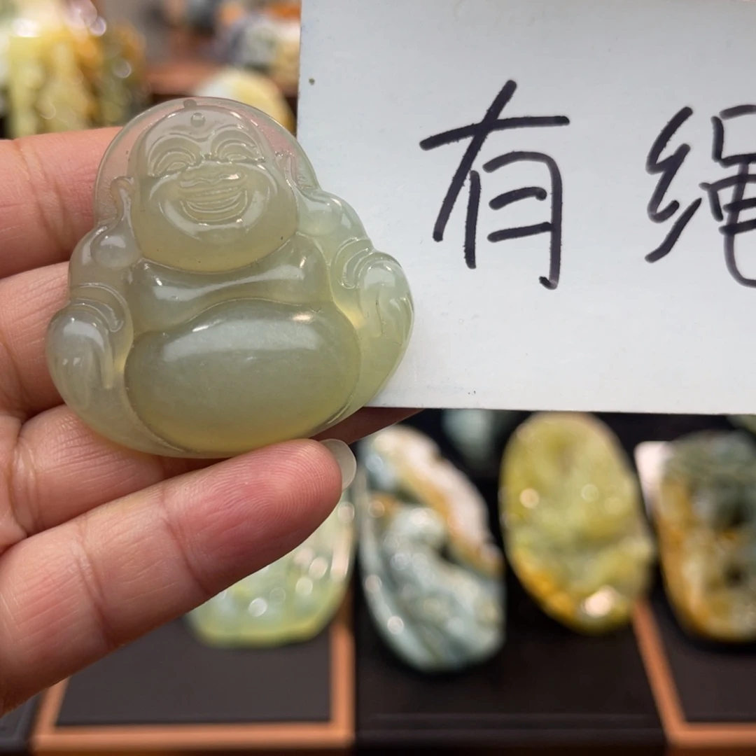 蛇纹石玉未镶嵌吊坠(赠链)