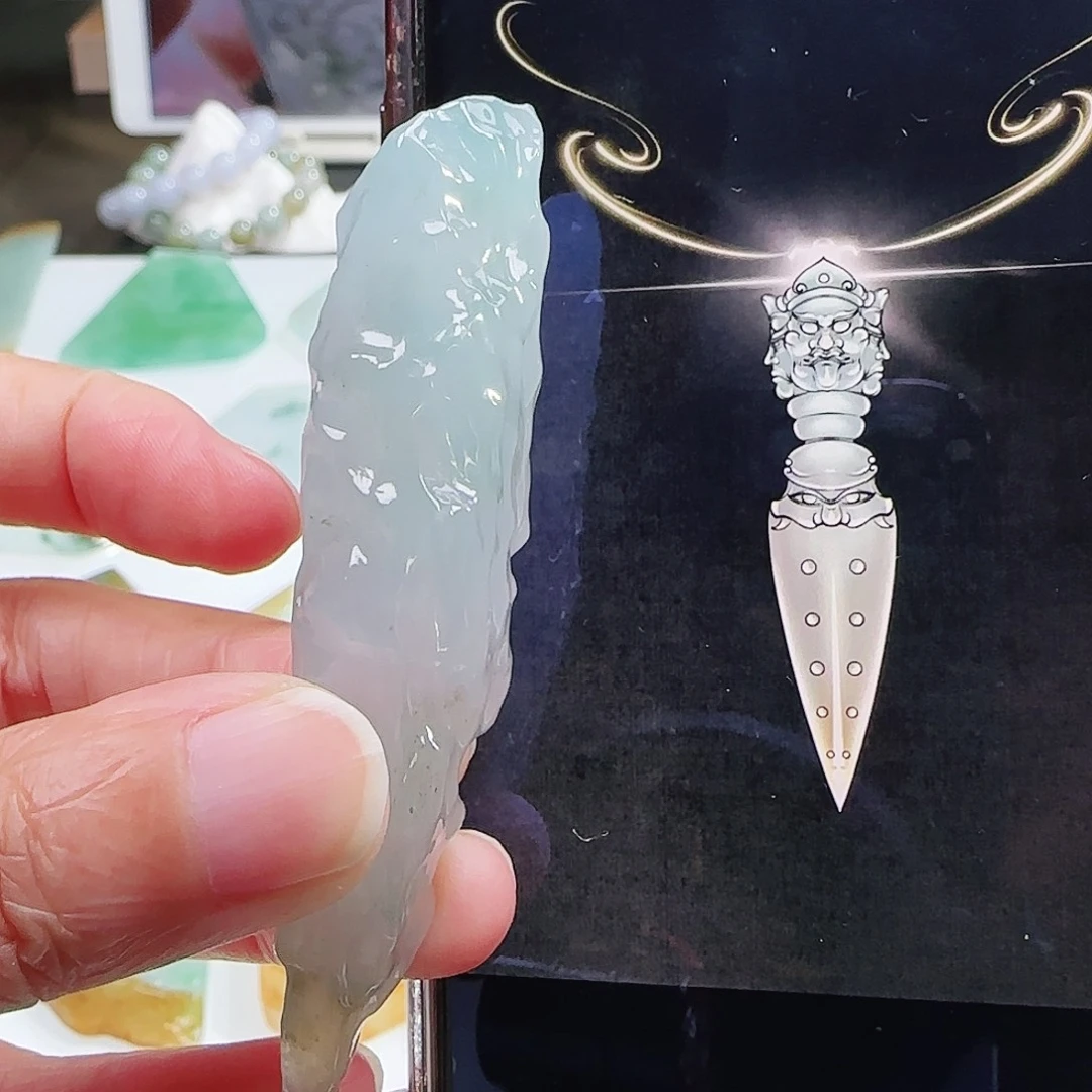 定制翡翠未镶嵌缅甸翡翠挂件