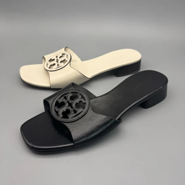 99新 TORY BURCH/汤丽柏琦 tor 圆标 女拖鞋