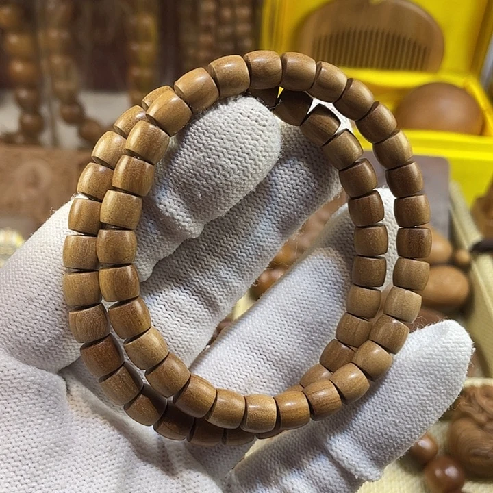 檀香木手串/手链老山檀香7x6直切奶香