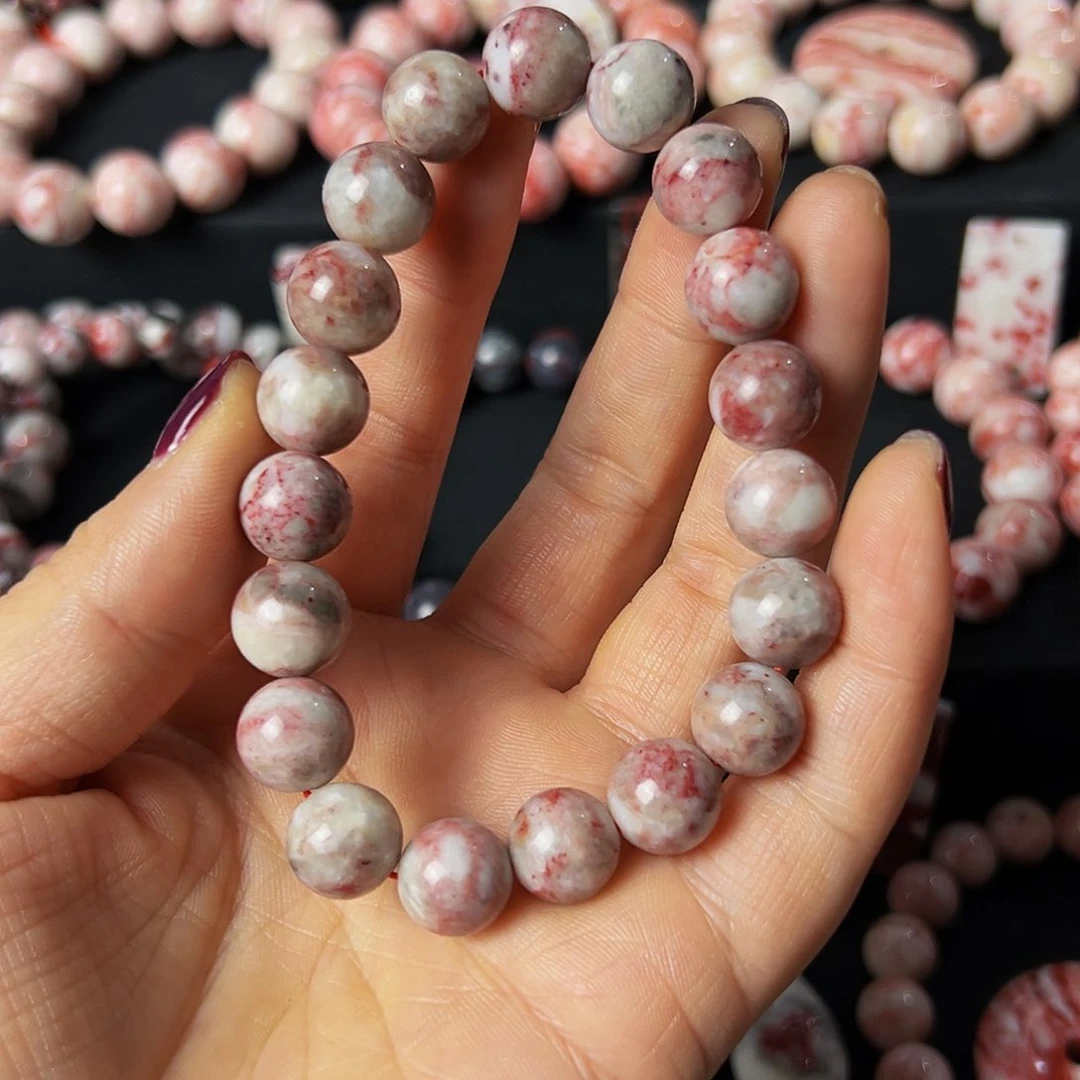 玛瑙/玉髓  朱砂原石手串卡10+ 随机发未镶嵌