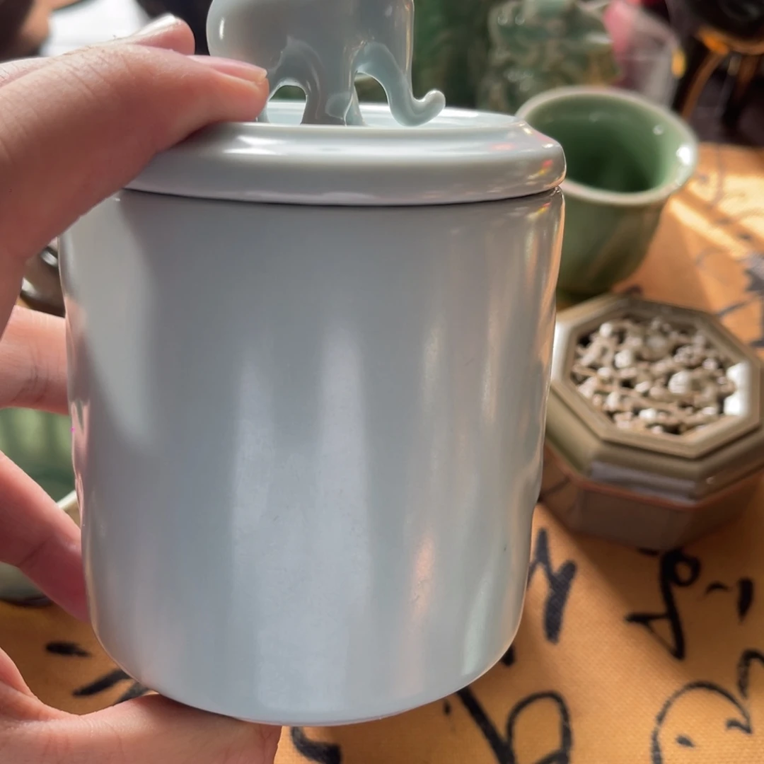 琉璃手工艺品龙泉青瓷烟灰缸