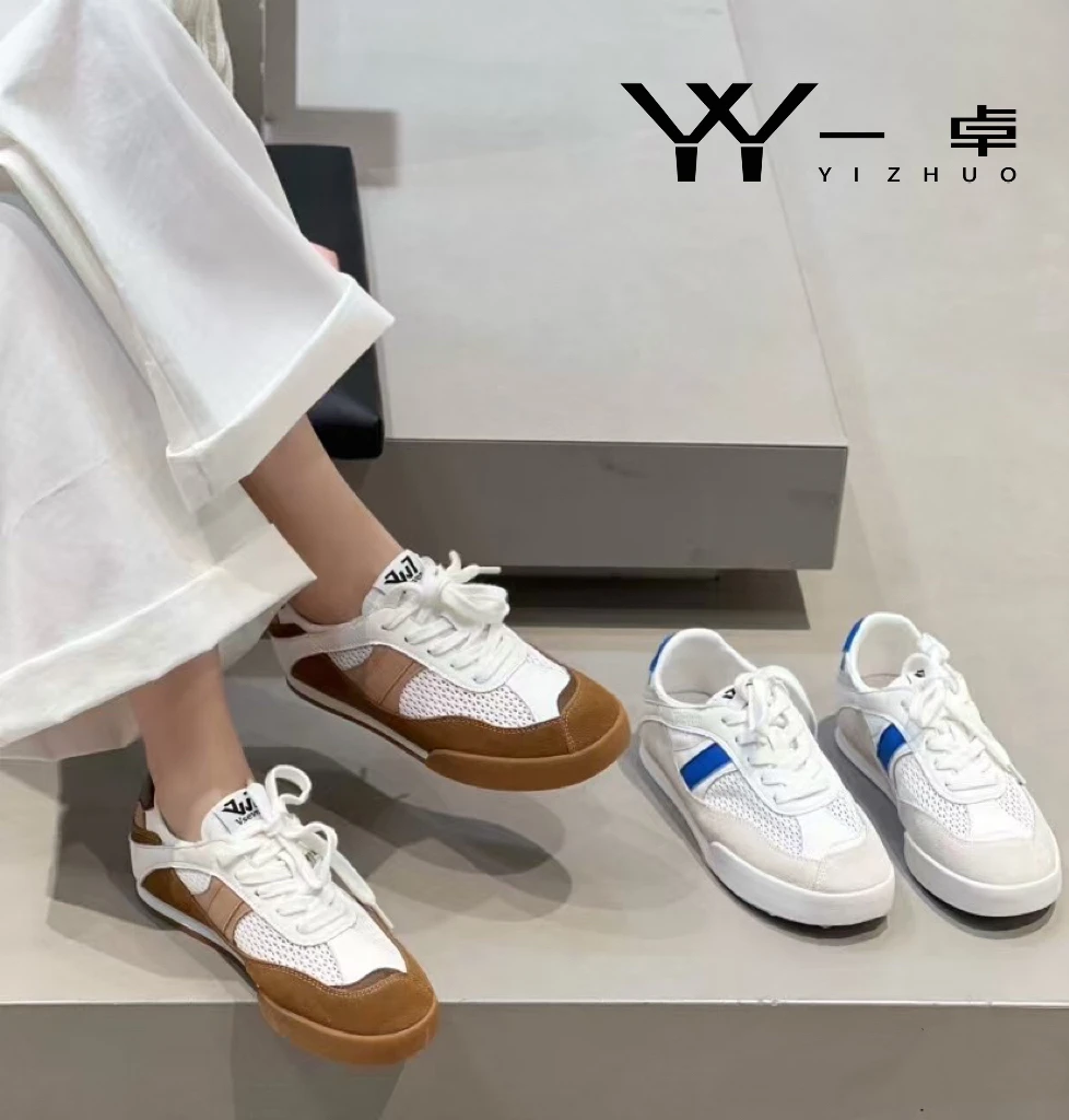 平跟德训鞋透气休闲风时尚休闲鞋百搭系带时尚软底3629