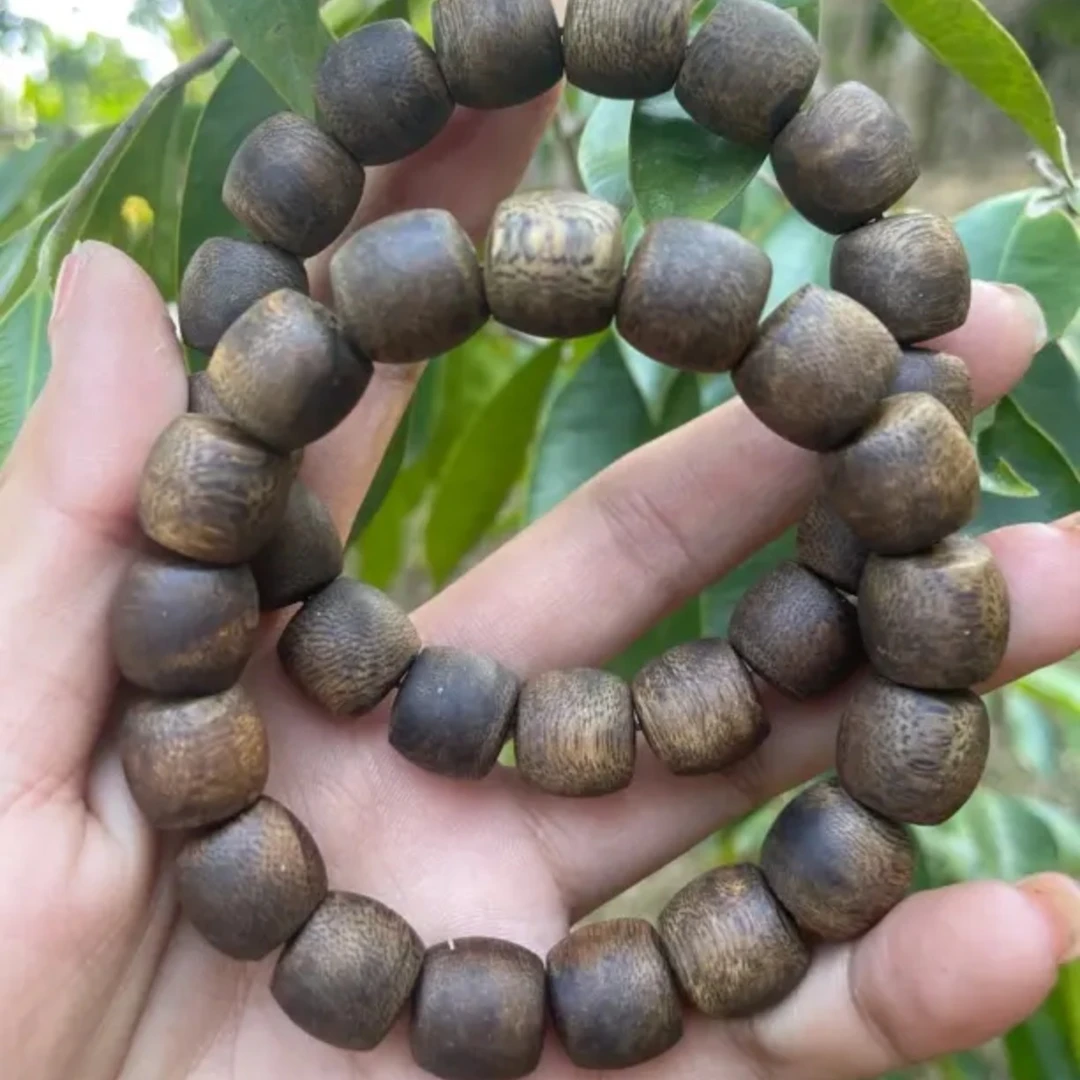 沉水浮级别奇楠沉香手串13鼓珠单圈18克+多样性发一B071