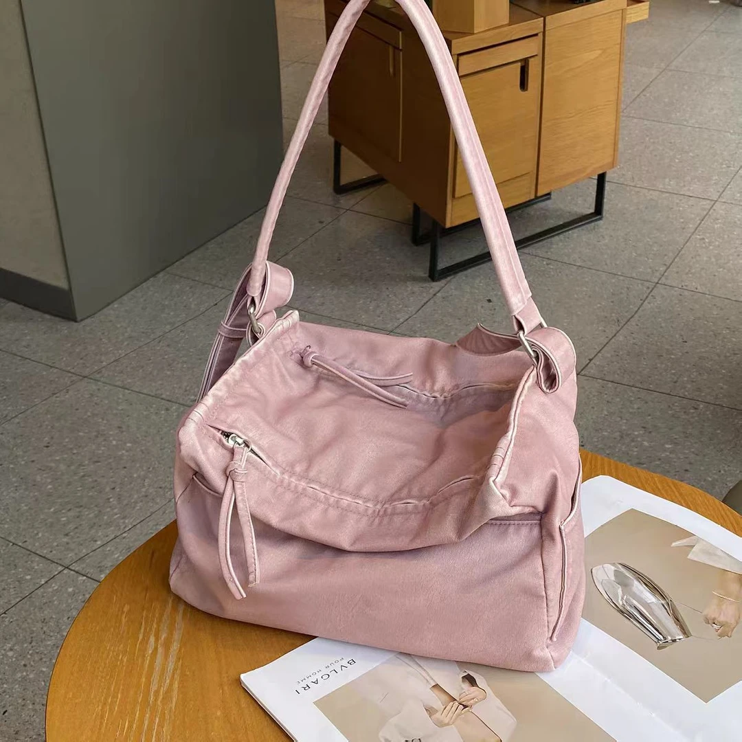 1039 粉紫-2025新款轻奢单肩手提斜挎包