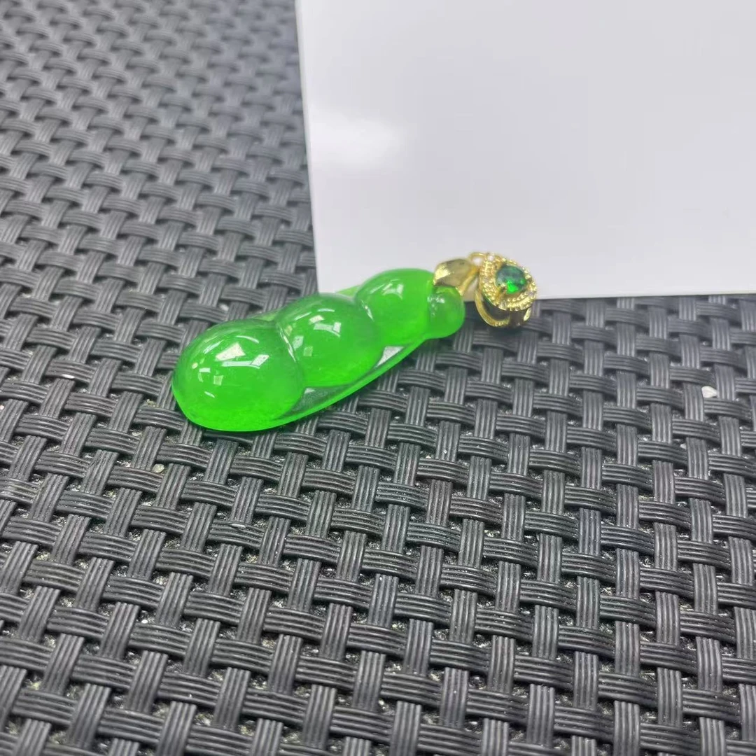 【大喜儿】透绿豆子吊坠-1WQ1173