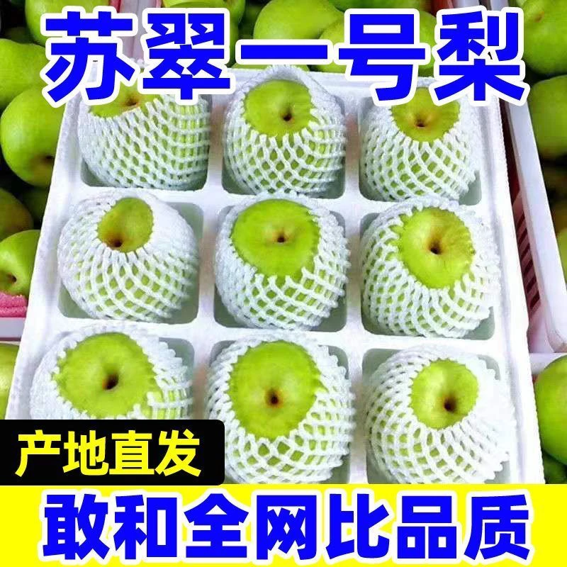 新鲜现摘青皮蜜梨翠冠梨苏脆一号脆甜多汁无渣水果