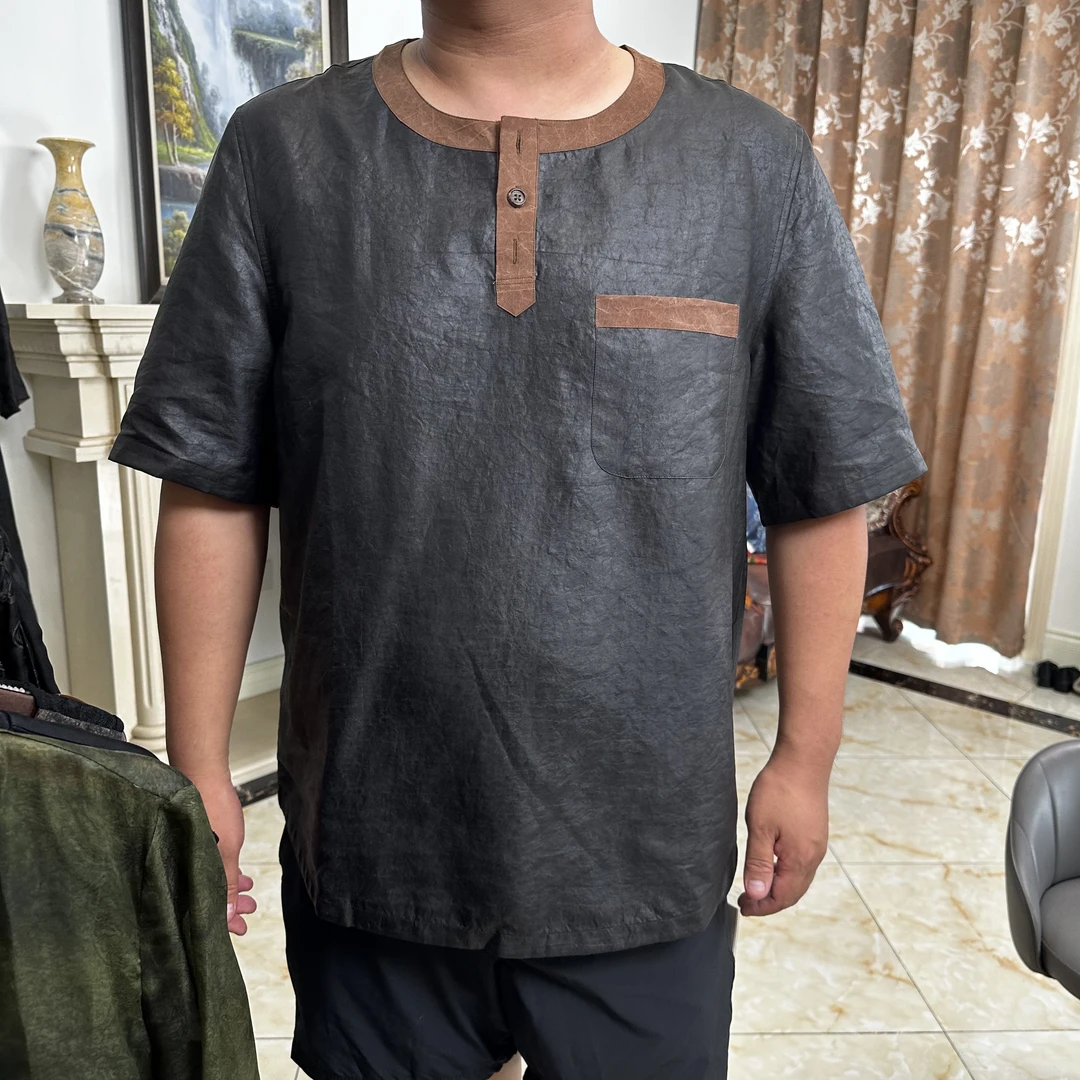 030批发新中式 香云纱男款上衣66233018
