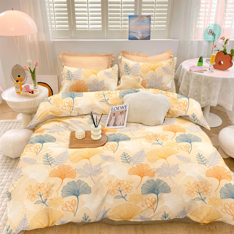 秋冬四件套床上用品加厚磨毛斜纹四件套床品套件透气双人床单被套