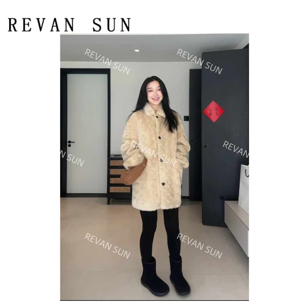 REVANSUN-大骨架穿搭 100%羊毛 翻领外套3481