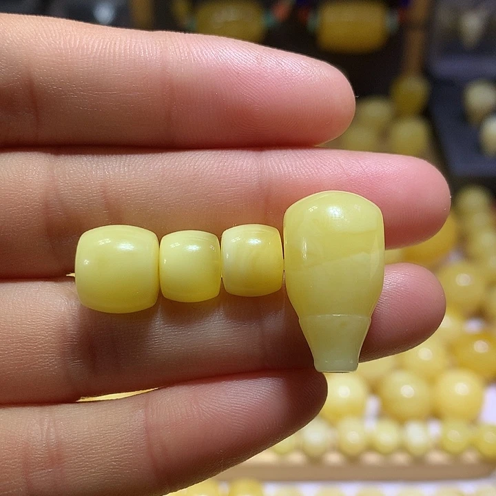 蜜蜡未镶嵌裸石天然原矿白花蜜蜡直切套装9.5-12.5左右