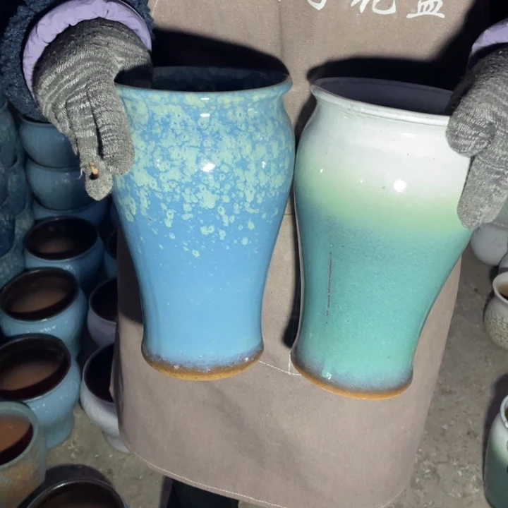 紫砂花盆口15高26瑕疵瑕疵