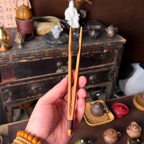 竹木防烫夹茶道泡茶镊子茶具配件