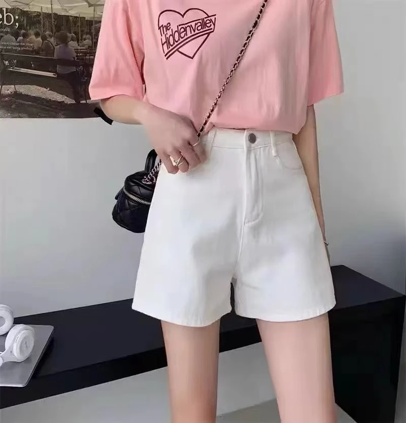 【71】高腰牛仔短裤女2025新款夏季休闲显瘦a字阔腿热裤