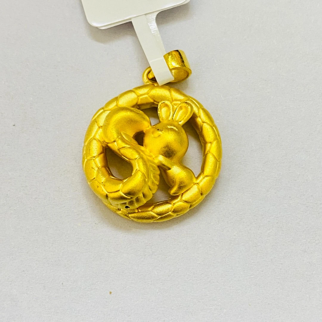 【旺旺金选】 足金999 蛇盘兔 2.8