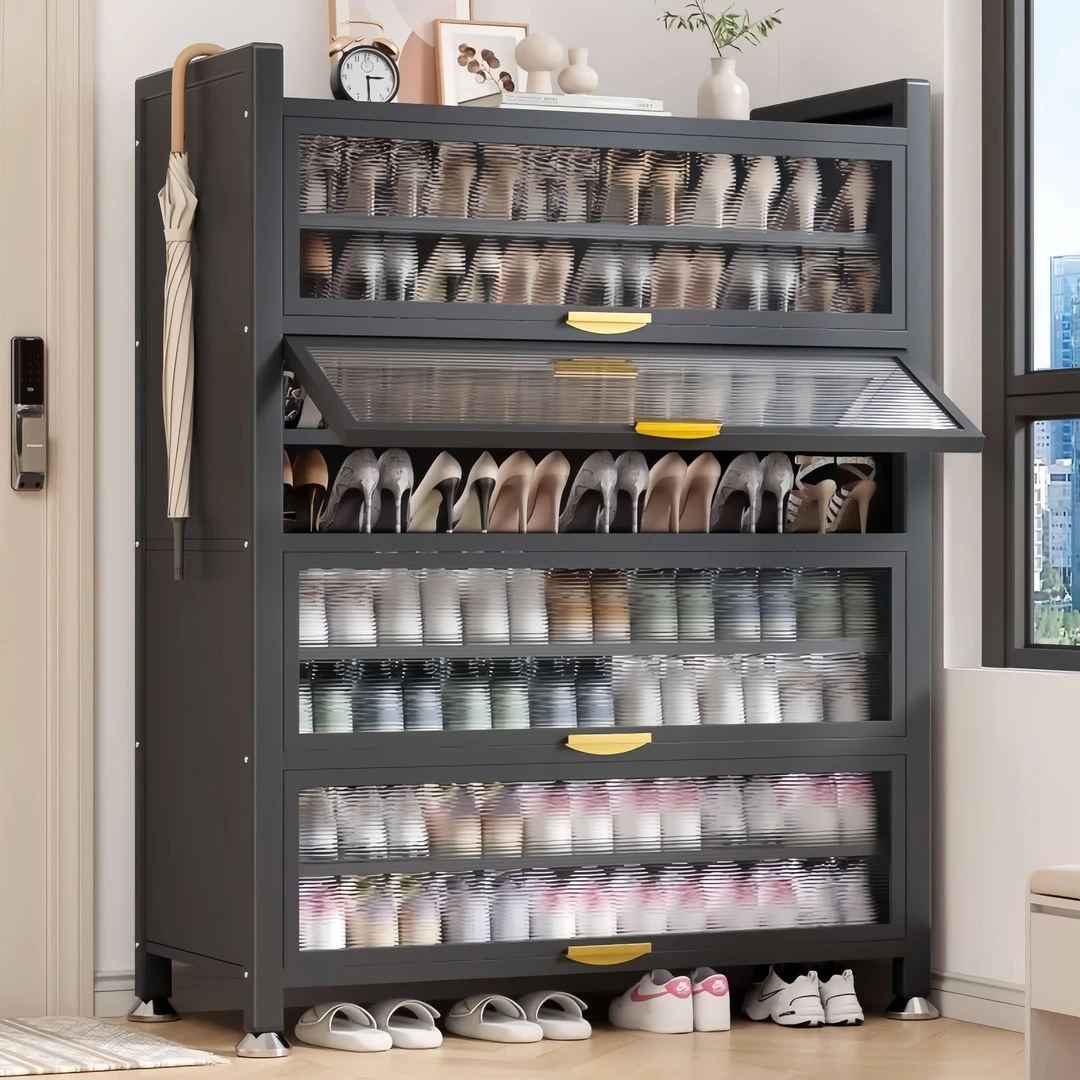 鞋柜靠墙一体柜鞋架出租房专用鞋柜家用门口入户门楼道鞋柜收纳柜