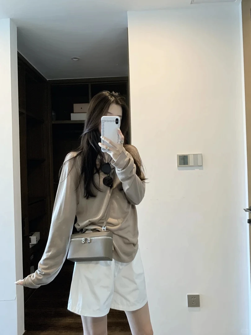 长袖极简风韩版显瘦长款T恤休闲风高腰显瘦运动短款时尚百搭夏季