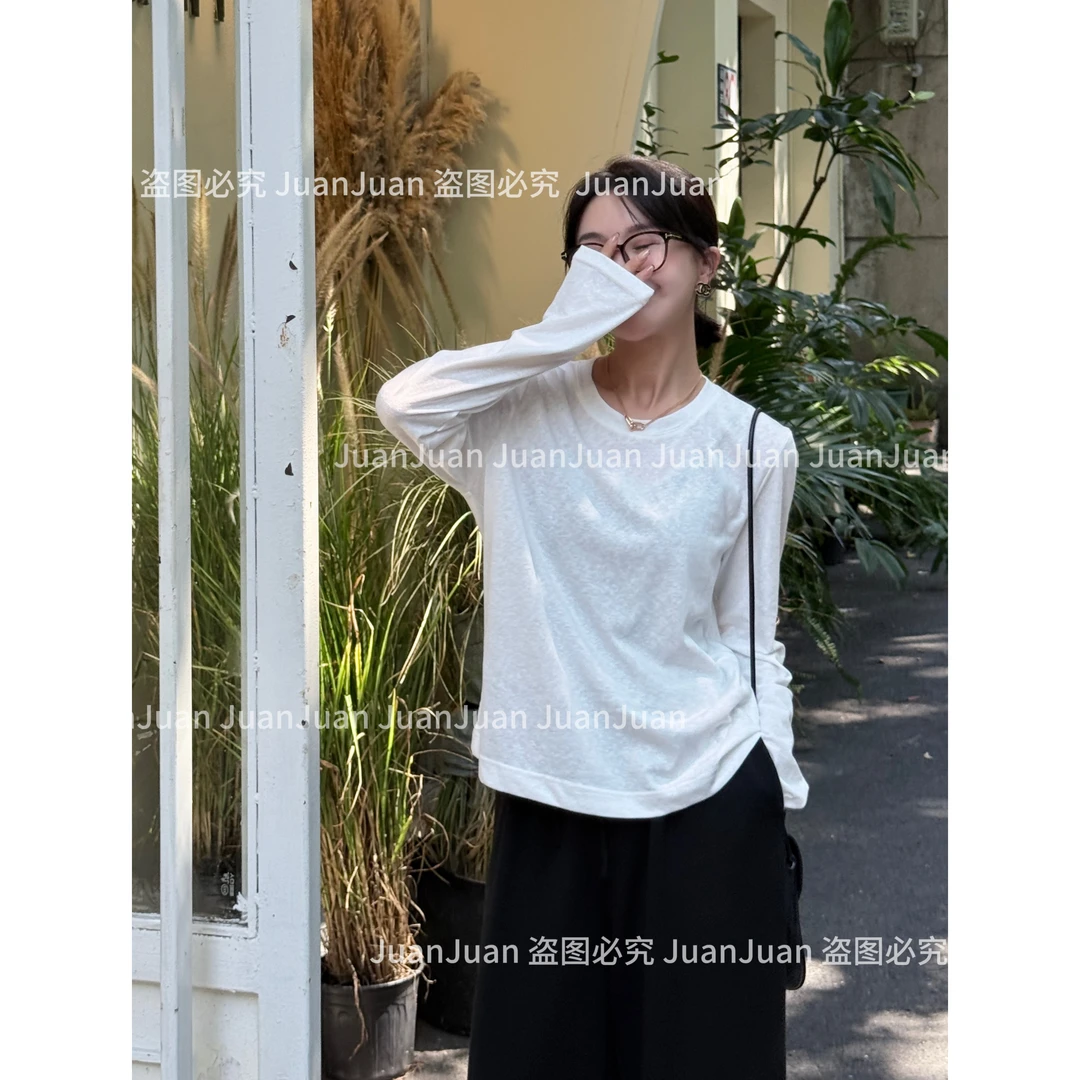 【净白】秋季新品纯色白T百搭单品人手必备