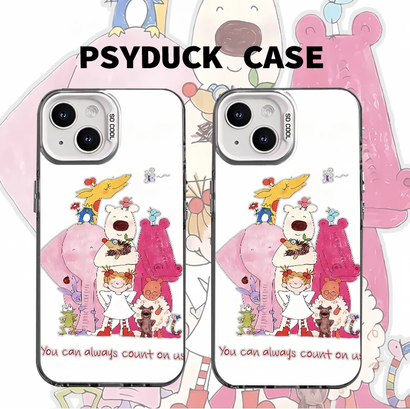 适用苹果华为一加小米镂空coco家族彩银透明卡通动漫防摔手机壳