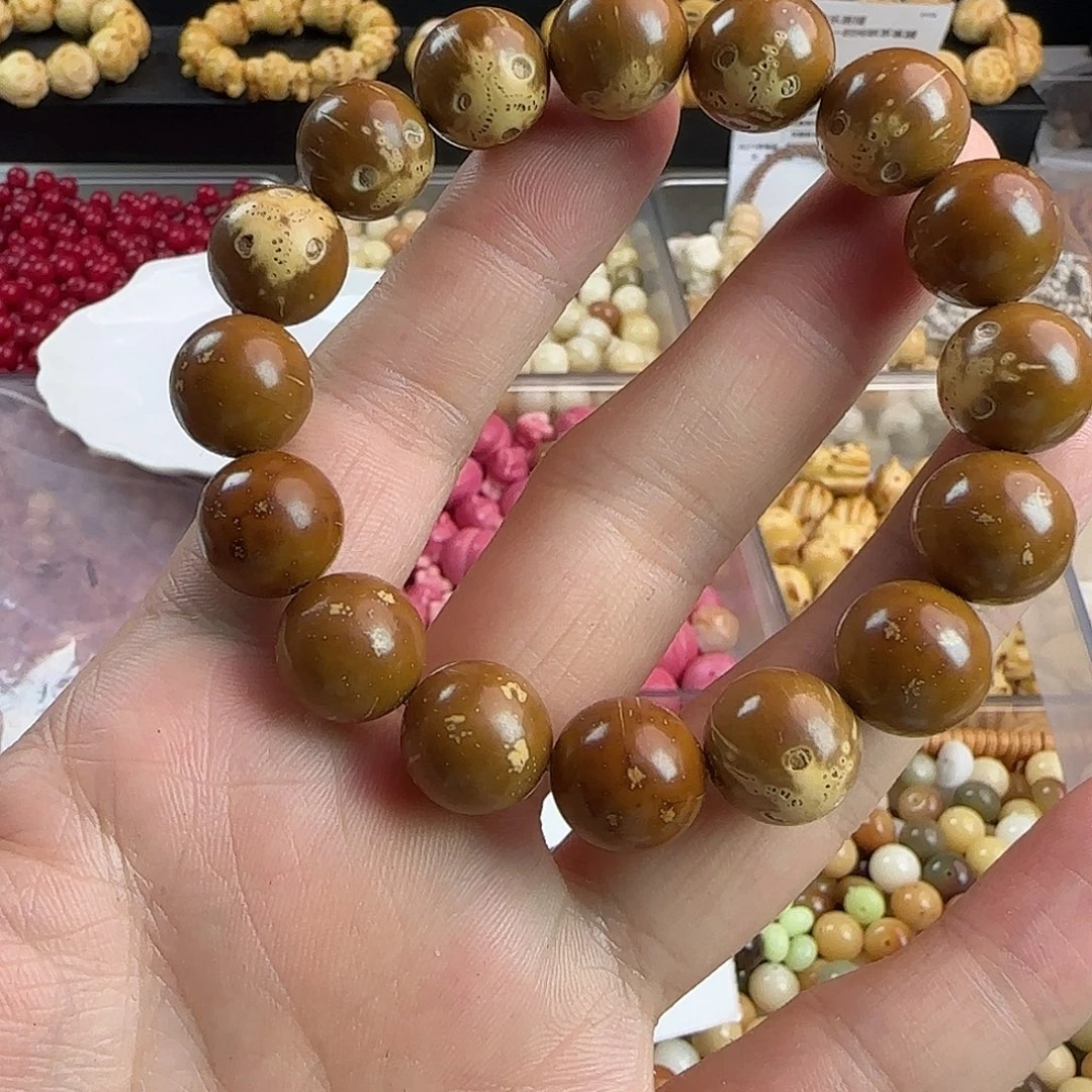 手串菩提根/象牙果卡14紫金鼠熊猫手串一条