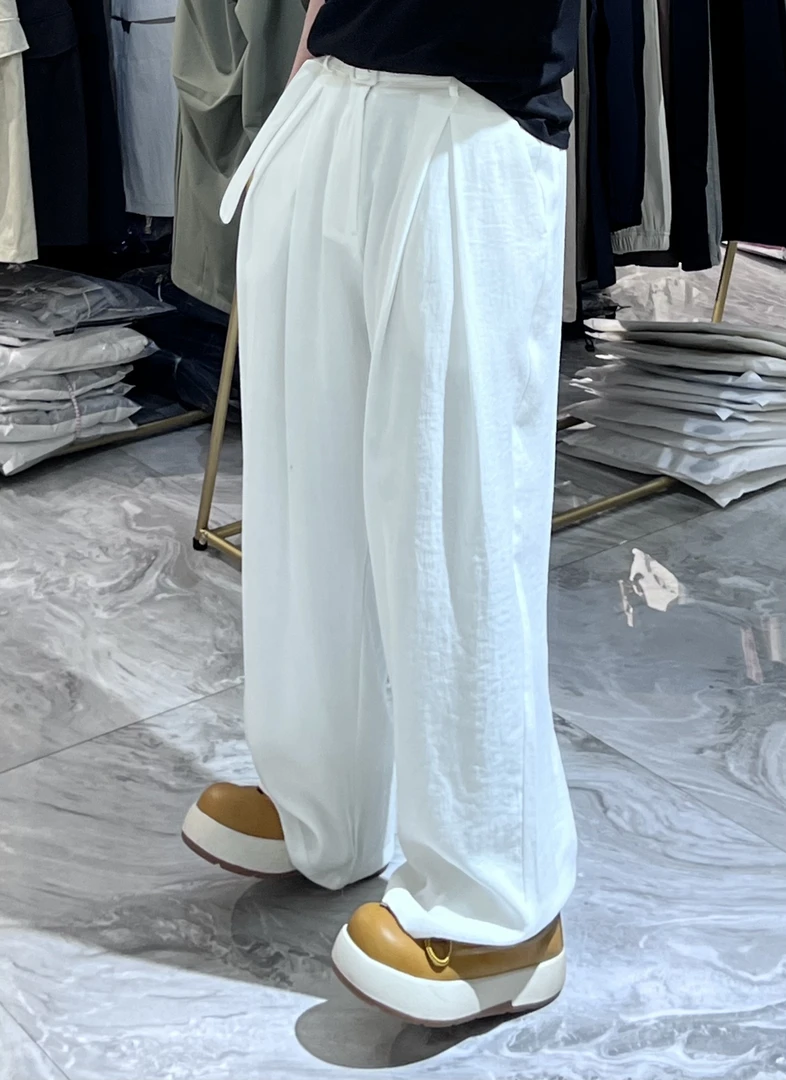 HH- YAPI 巴家小众慵懒松弛感宽松廓形休闲西裤0348-1